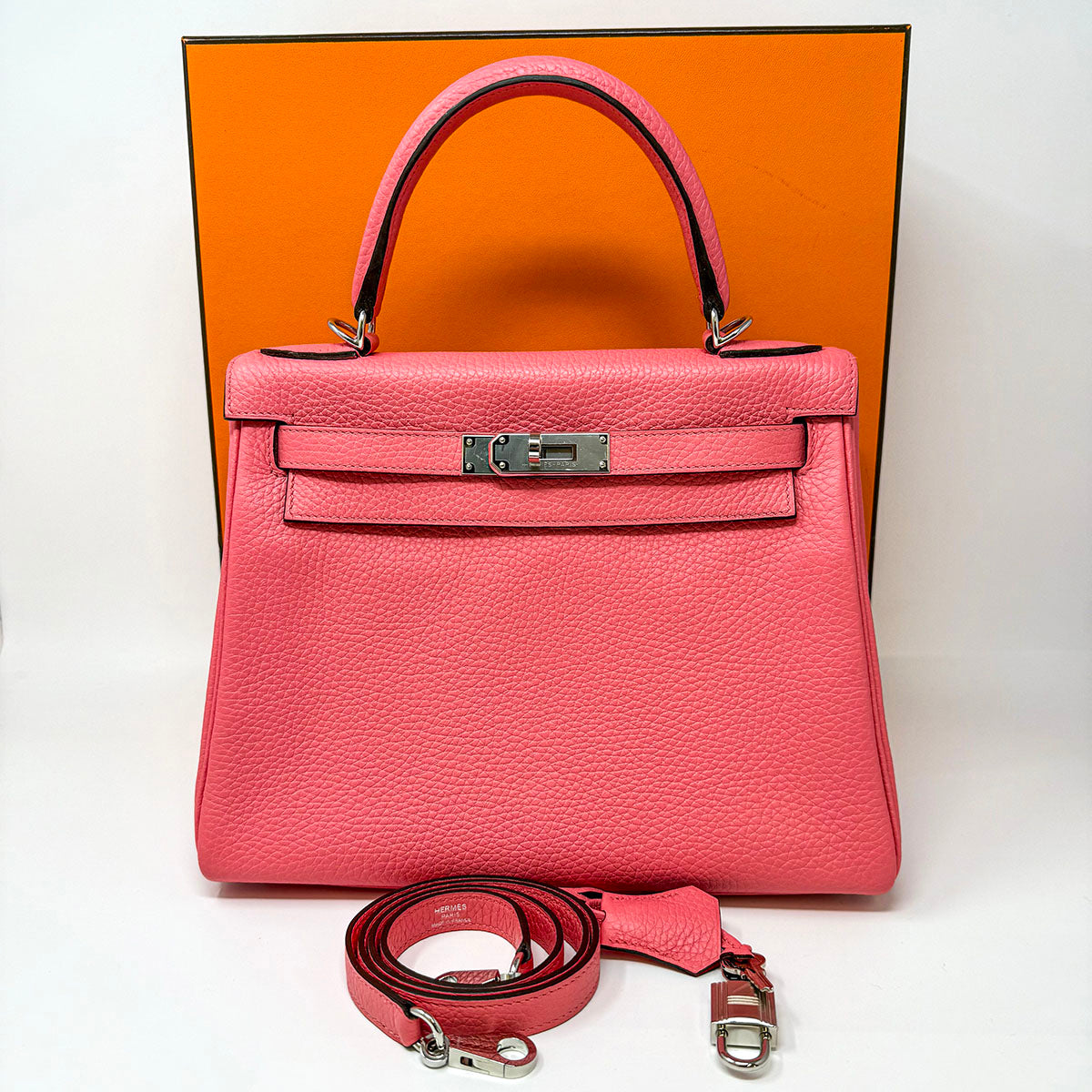 Hermes Clemence Kelly Retourne 28 Handle Bag