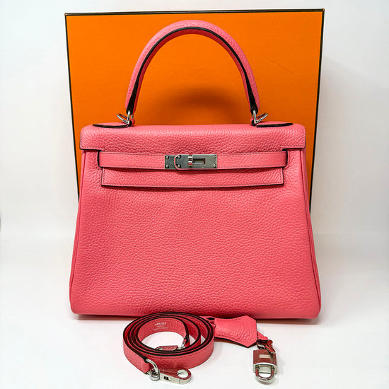 Hermes Clemence Kelly Retourne 28 Handle Bag