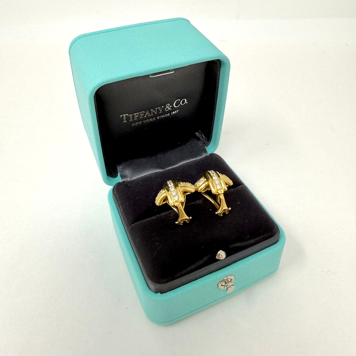 Tiffany & Co. Diamond "X" Earclips