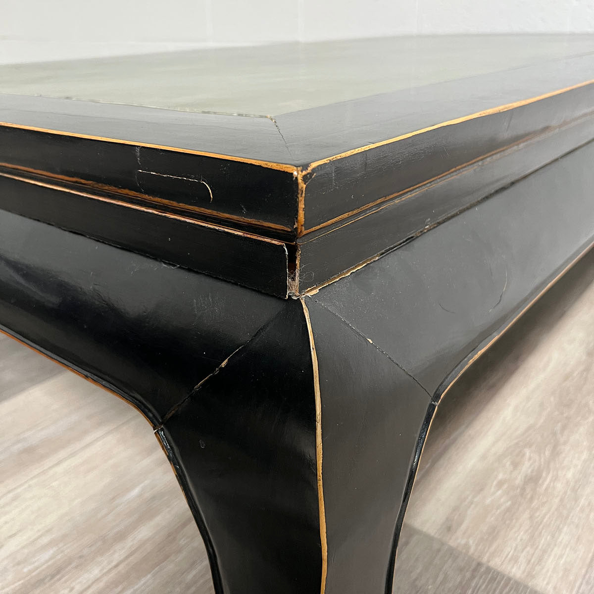 Wooden Coffee Table With Marble Center