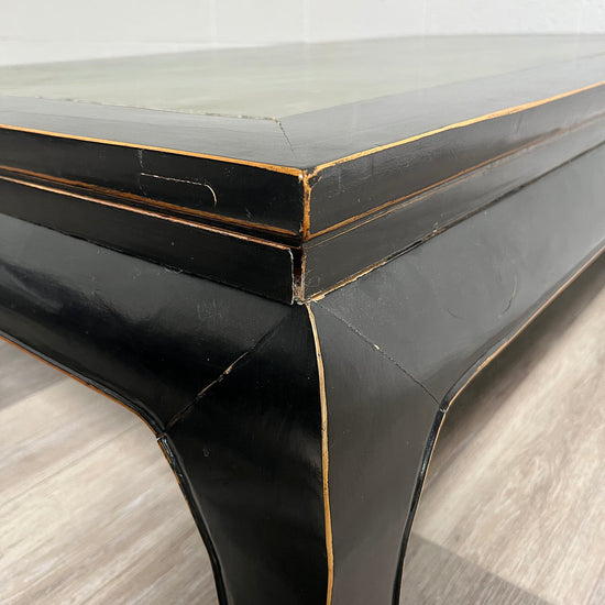 Wooden Coffee Table With Marble Center