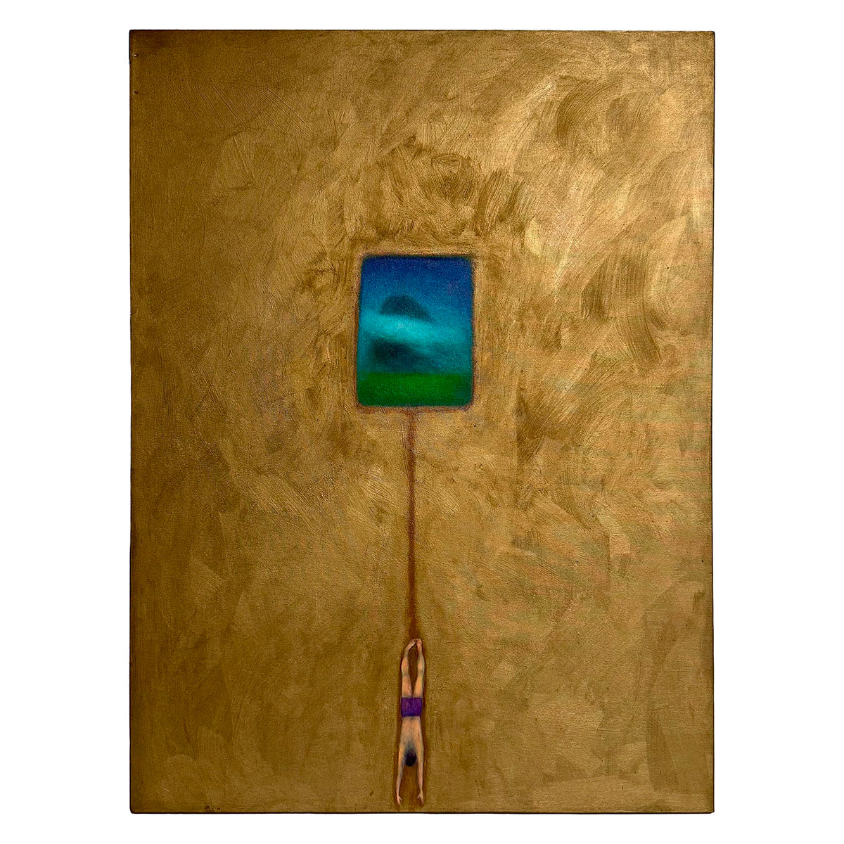 Painting on Canvas "Swiss Landscape" 1989