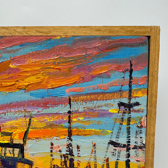 "San Francisco Harbor" Painting Signed