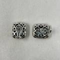 Barry Kronen 18K White Gold Earrings with Aquamarine and Diamonds