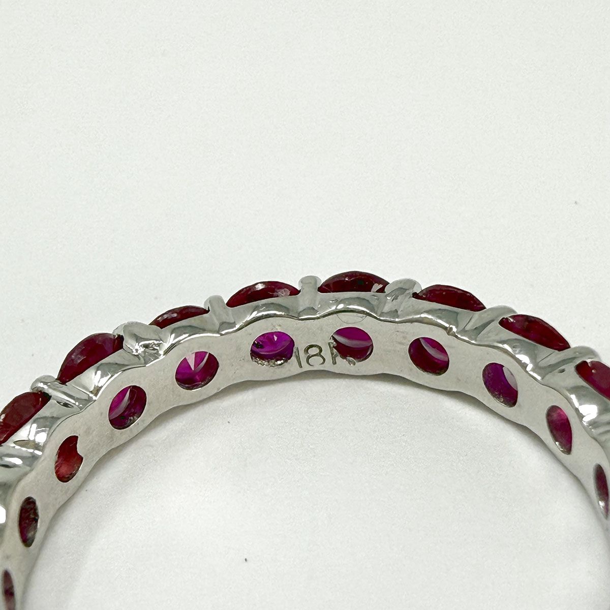 18K White Gold Ruby Eternity Ring