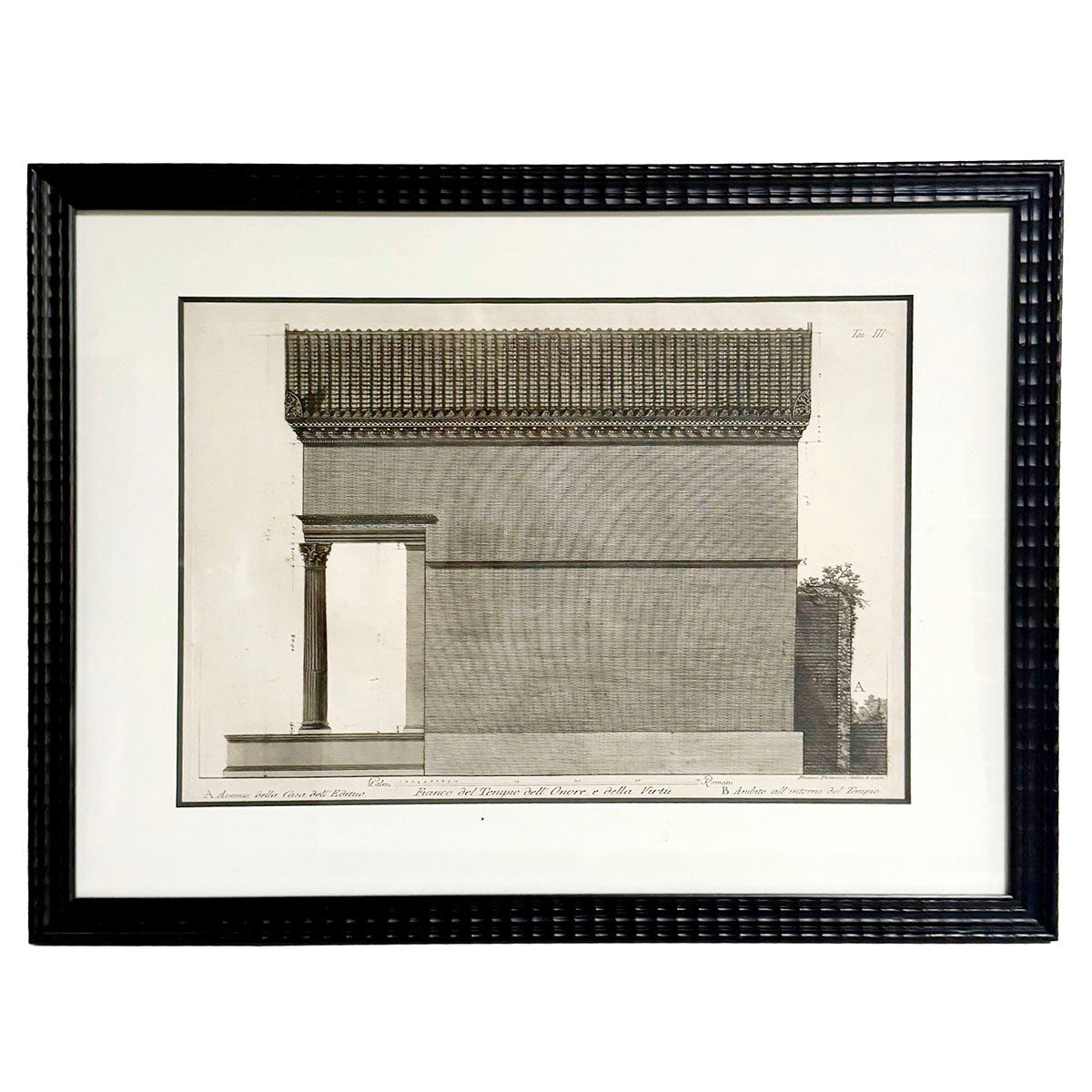 Framed Architectural Print "Temple of Honor and Virtue"