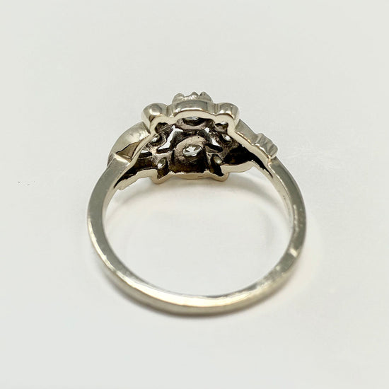 Vintage 14K White Gold with Diamonds