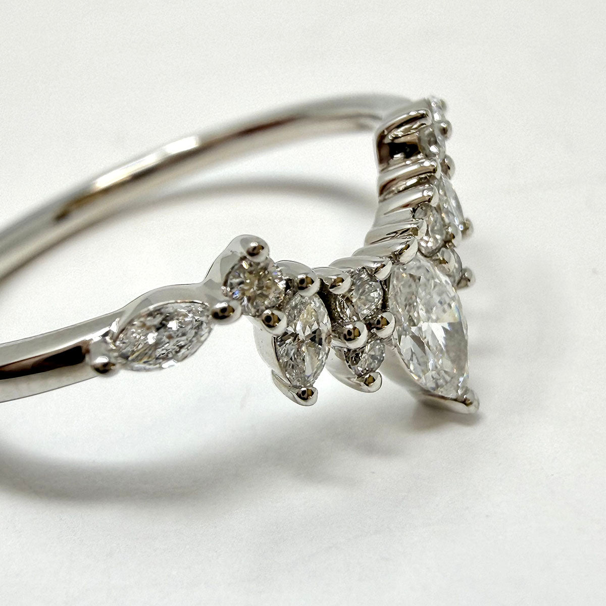 14K White Gold Ring with Lab Grown Diamond