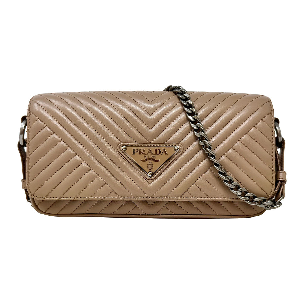 Prada Diagramme Triangle Quilted Crossbody