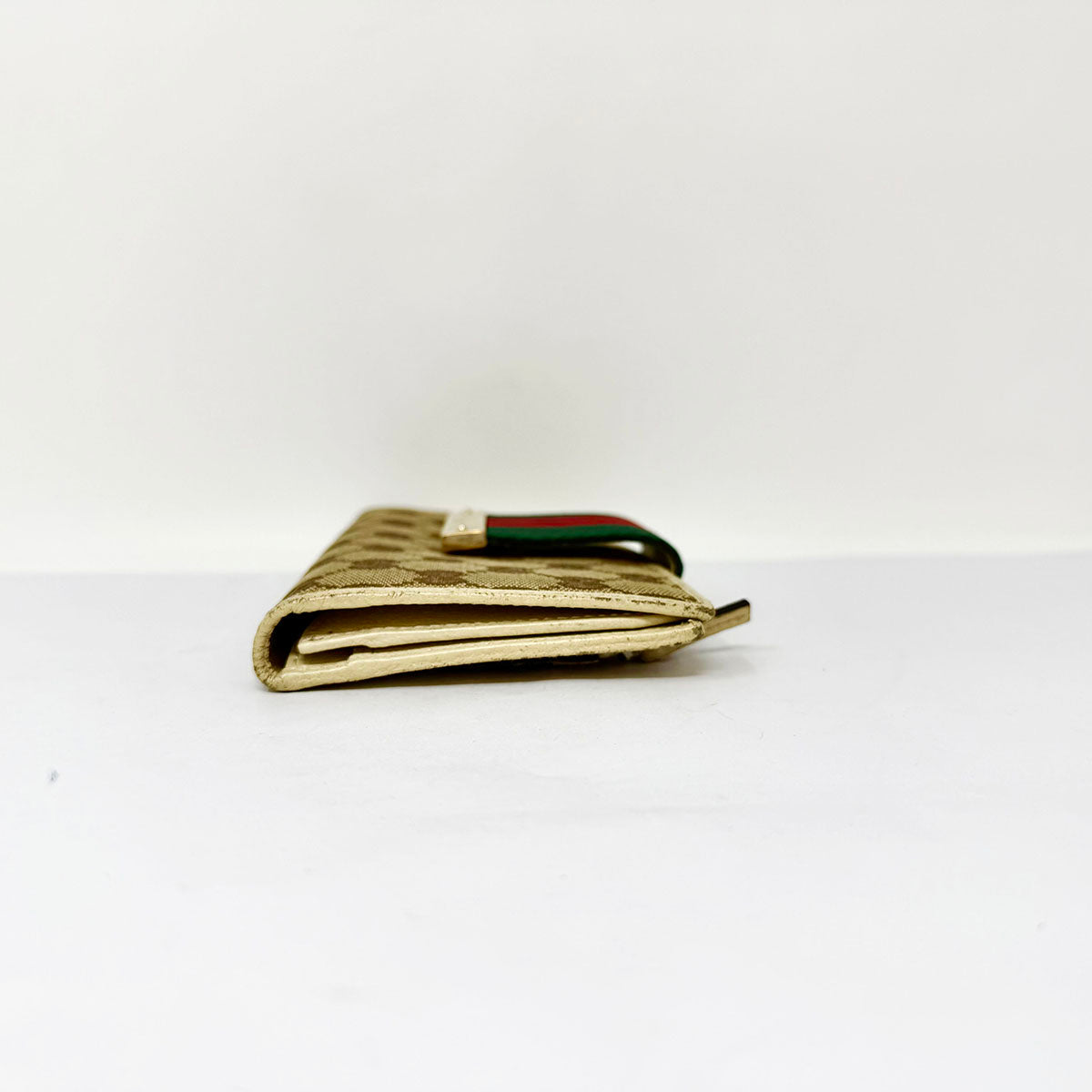 Gucci Monogram  Web Continental Bi-fold Wallet