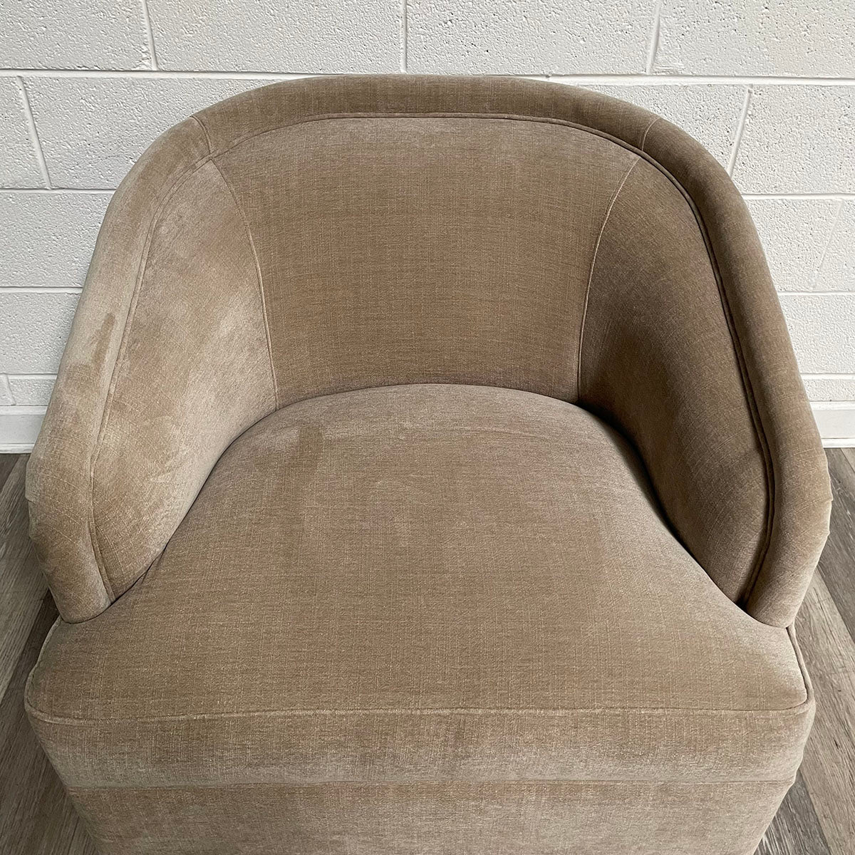Upholstered Barrel-back Swivel Chair