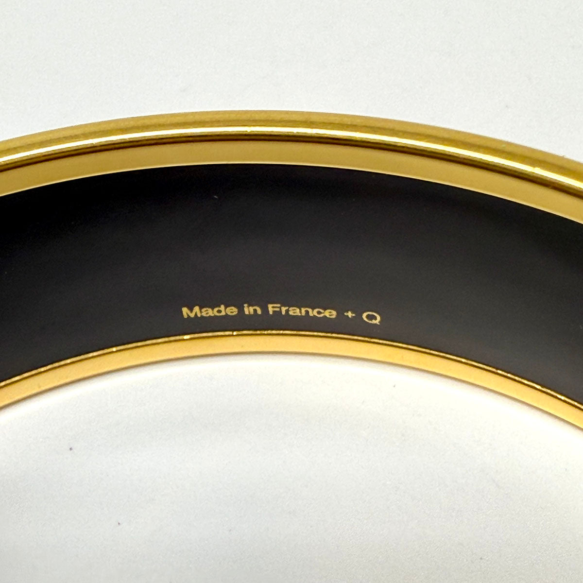 Hermes Wide Enamel Bangle Bracelet