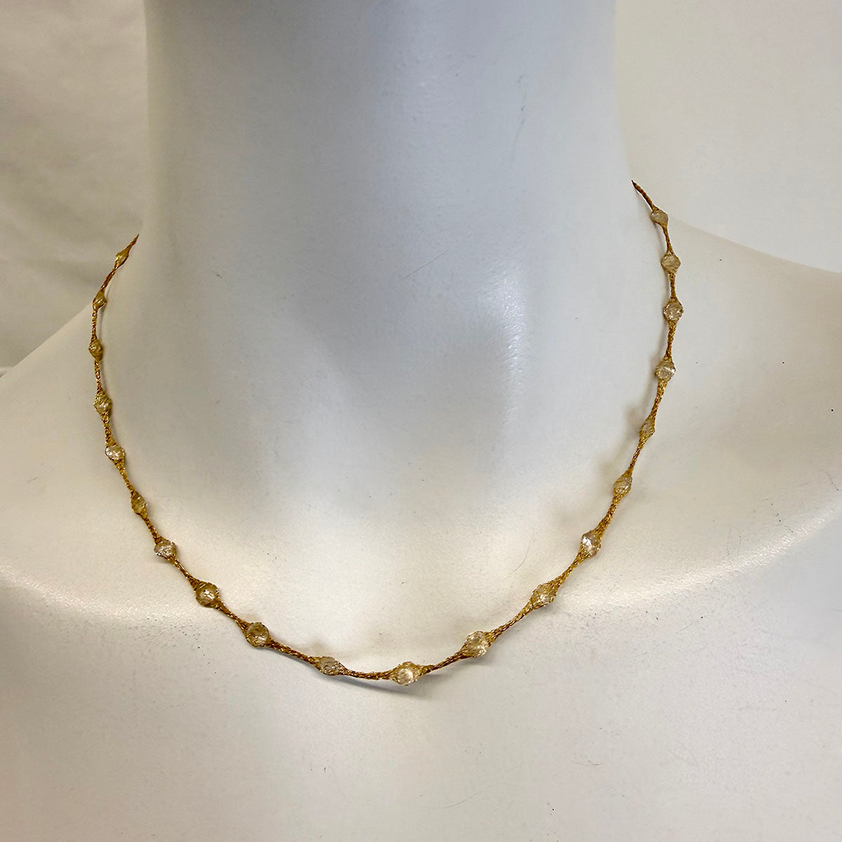 14K Station Necklace