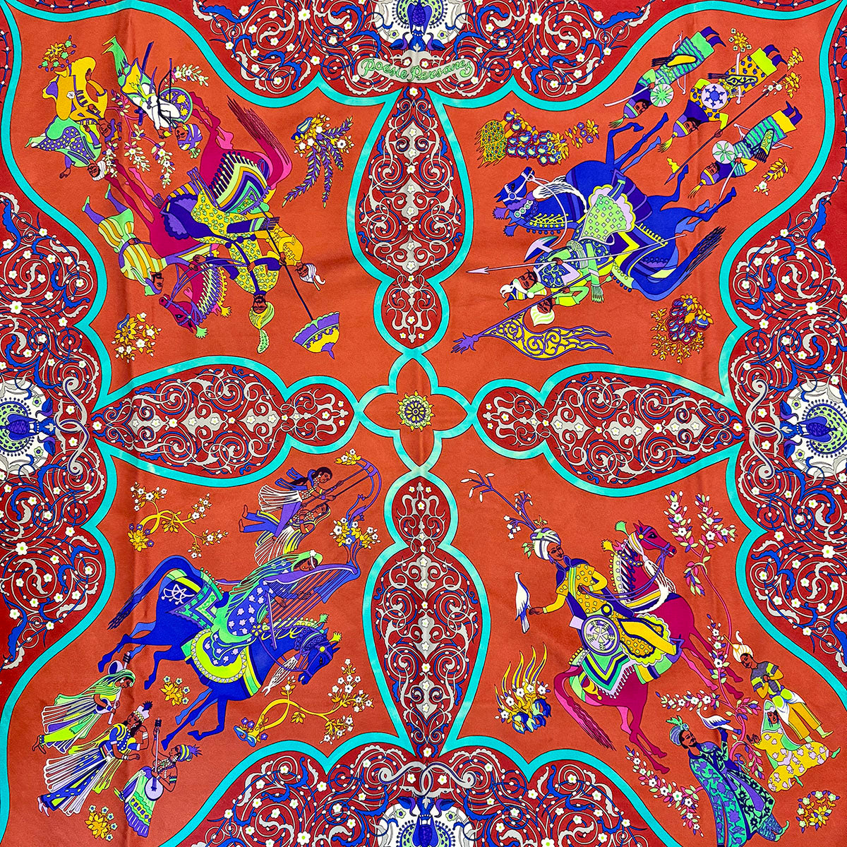 エルメス HERMES スカーフ Poesie Persane ペルシャの詩 エルメス カレ90 Poesie Persane ペルシャの詩 スカーフ シルク