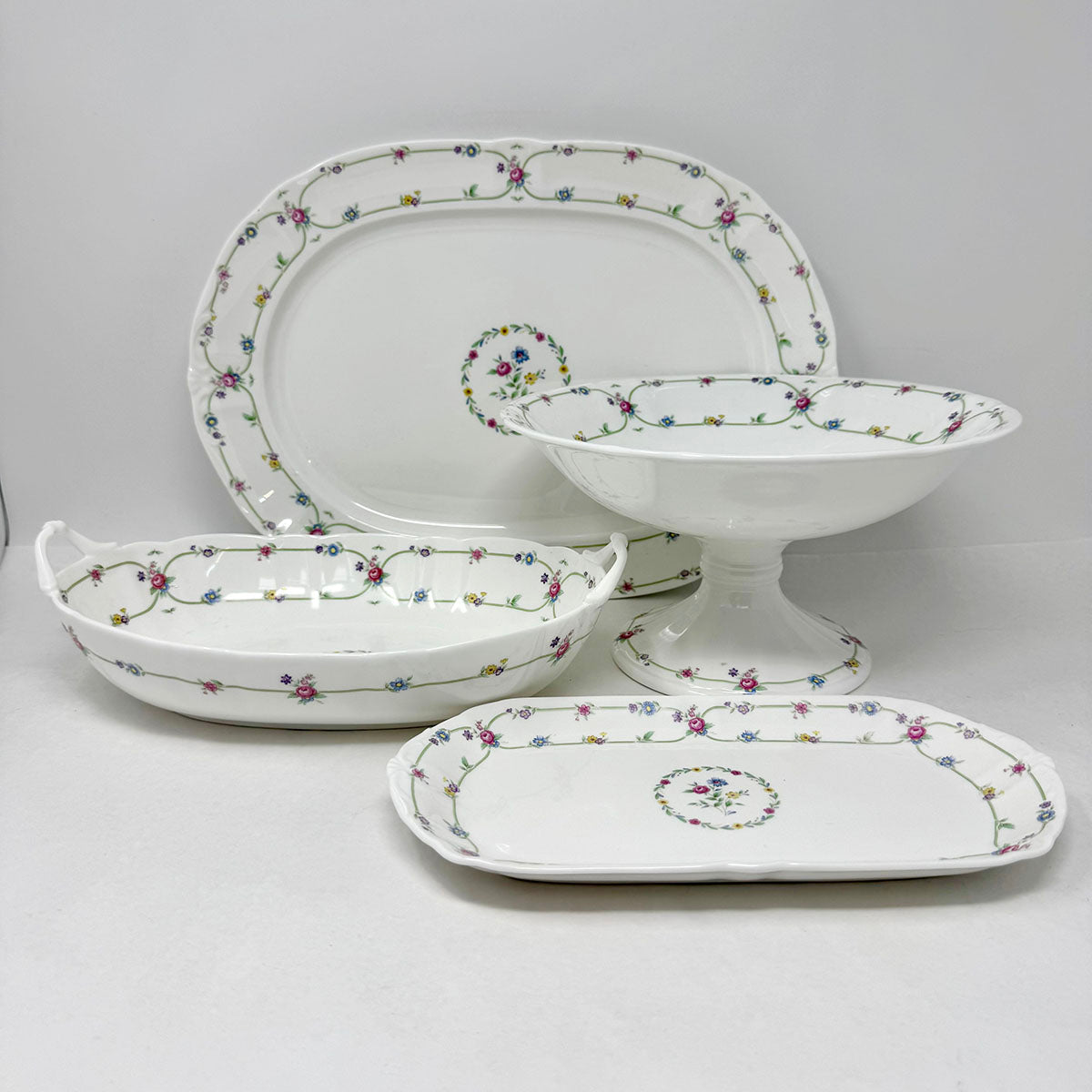 88 Pcs: 12 7 Pc Place Settings Magna China + 4 Srvg Pcs