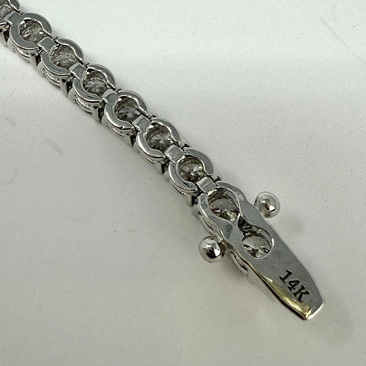 14K White Gold Lab Grown 6ct Diamond Tennis Bracelet