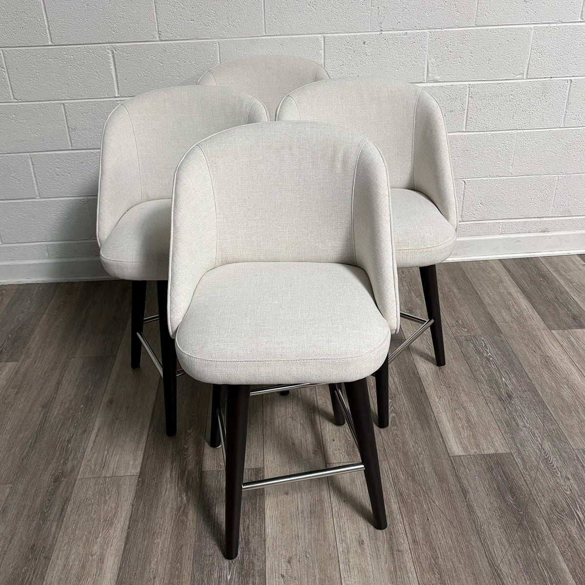 Set of 4 Room & Board Upholstered Counter Chairs