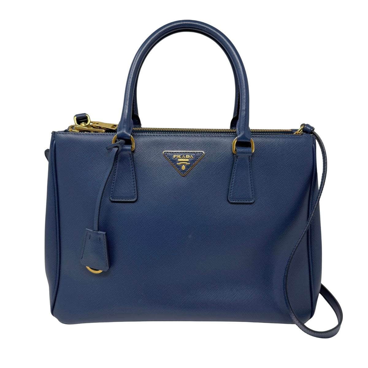 Prada Galleria Saffiano Leather Double Zip Handle Bag