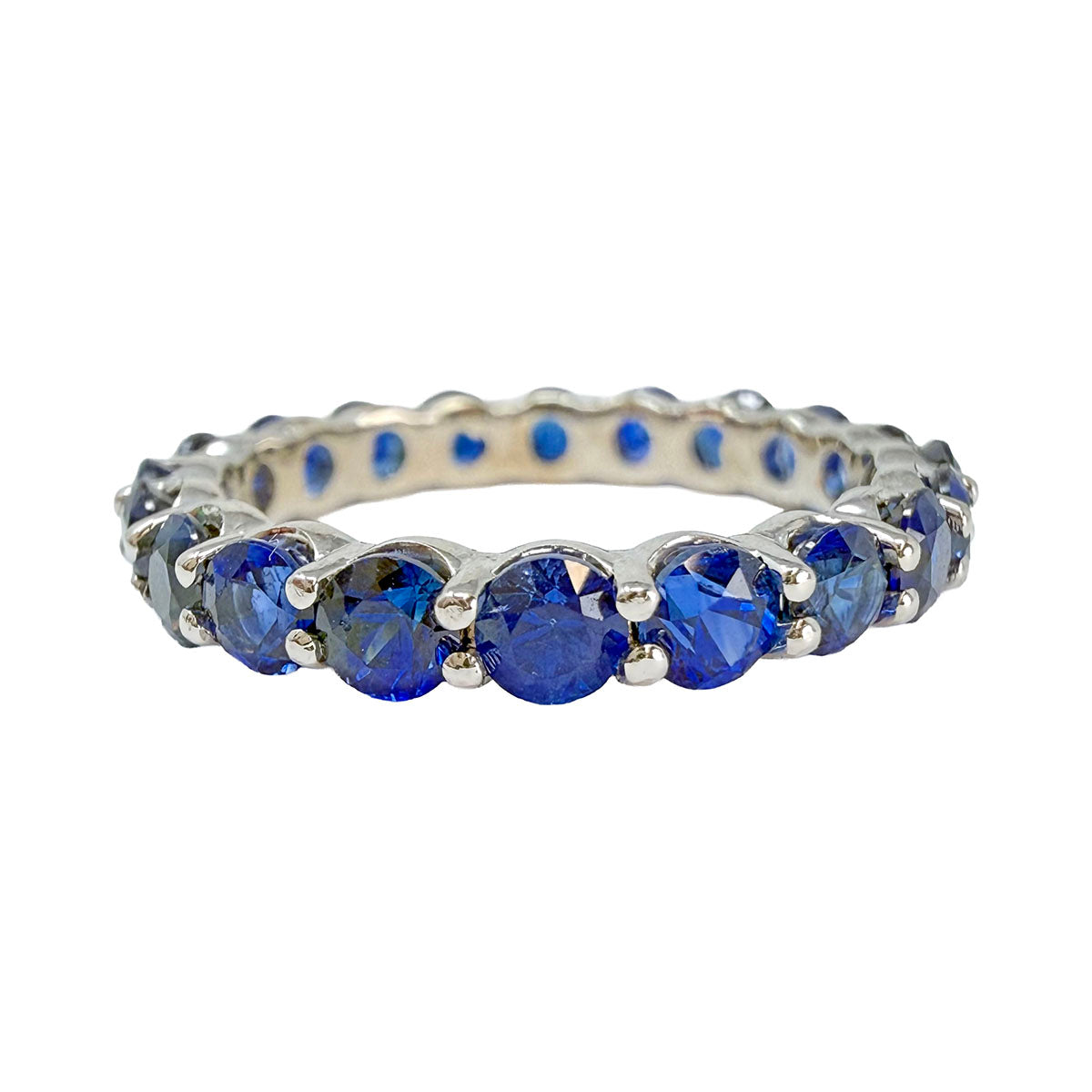 18K White Gold Sapphire Eternity Ring