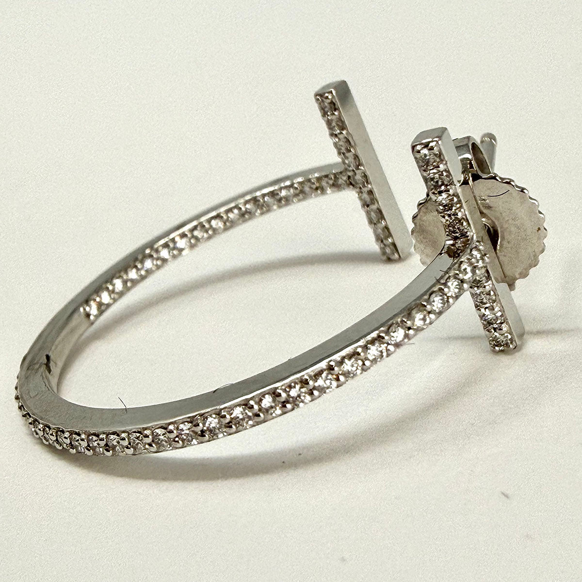 Tiffany & Co. T Hoop Diamond Earrings