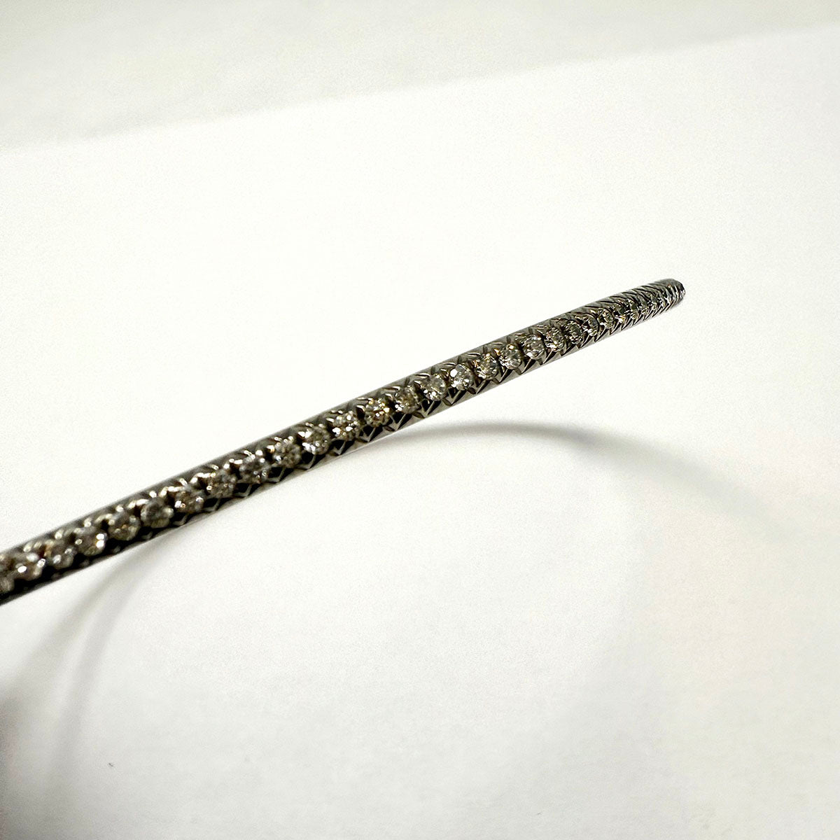 Titanium Bangle Bracelet with 150 Full Cut Diamonds