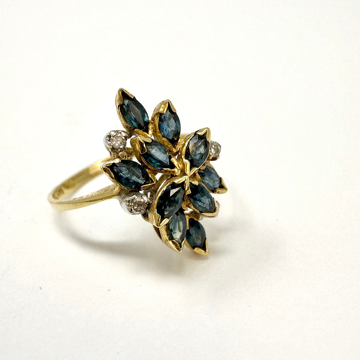 14K Sapphire and Diamond Ring