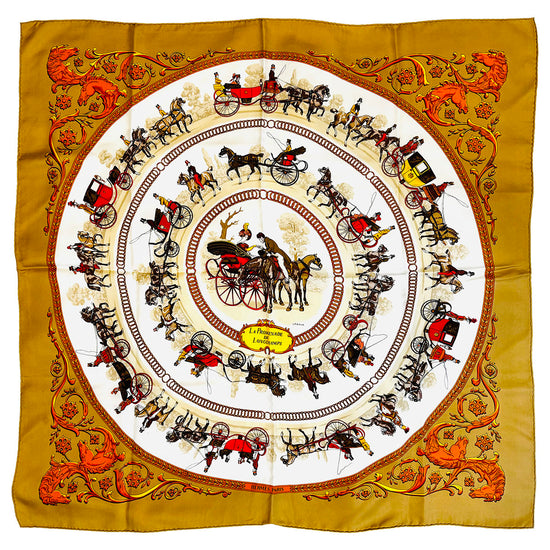 Hermes "La Promenade de Longchamp" Silk Scarf
