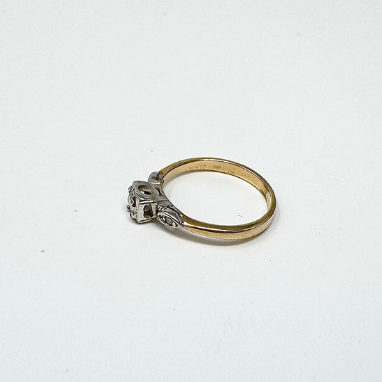 14K Gold Ring with 3 Diamonds