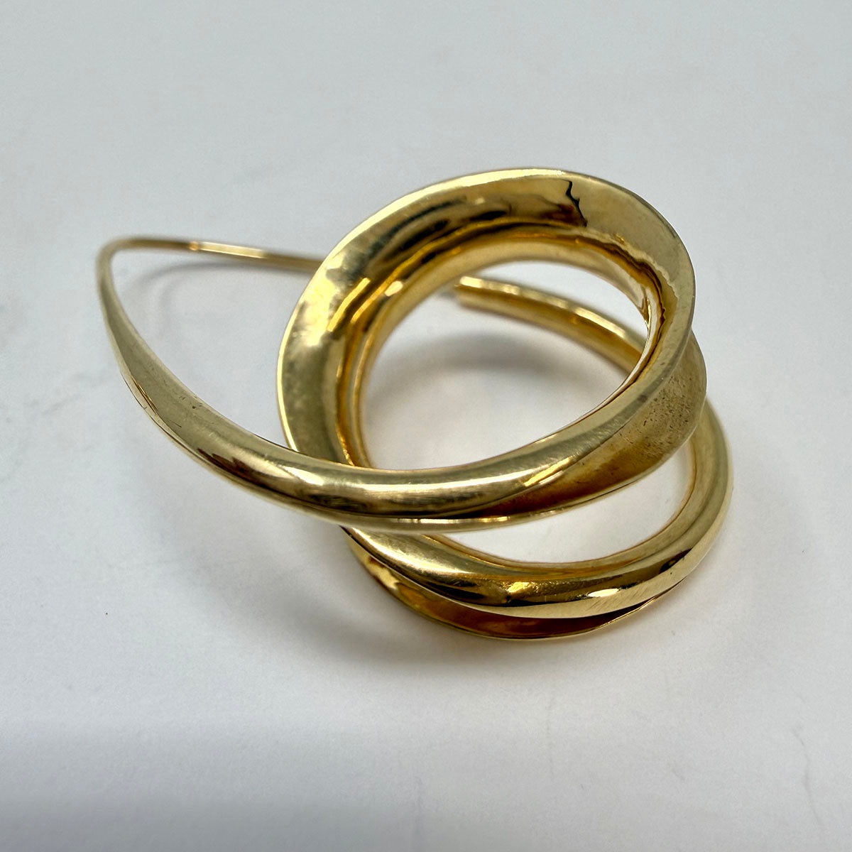 14K Gold Swirl Earrings