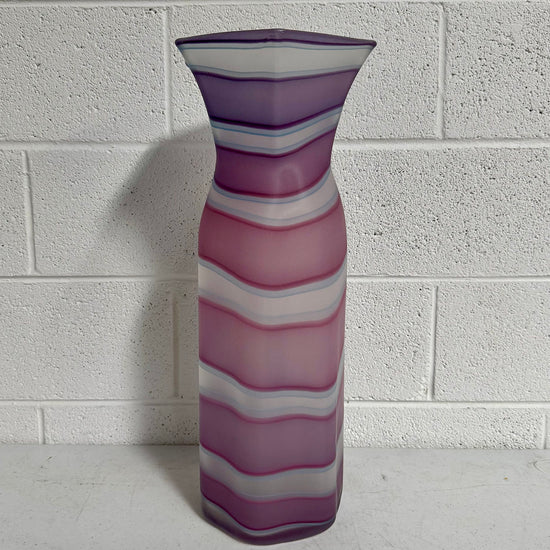 Tall Matte Art Glass Vase