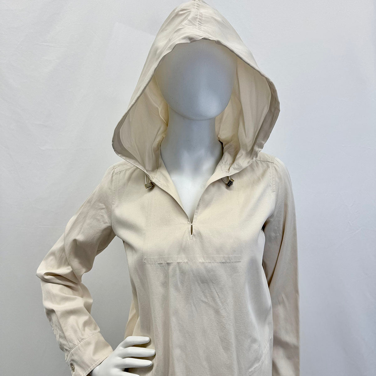 Max Mara Long Sleeve Hooded Dress with Slit Pocket – North