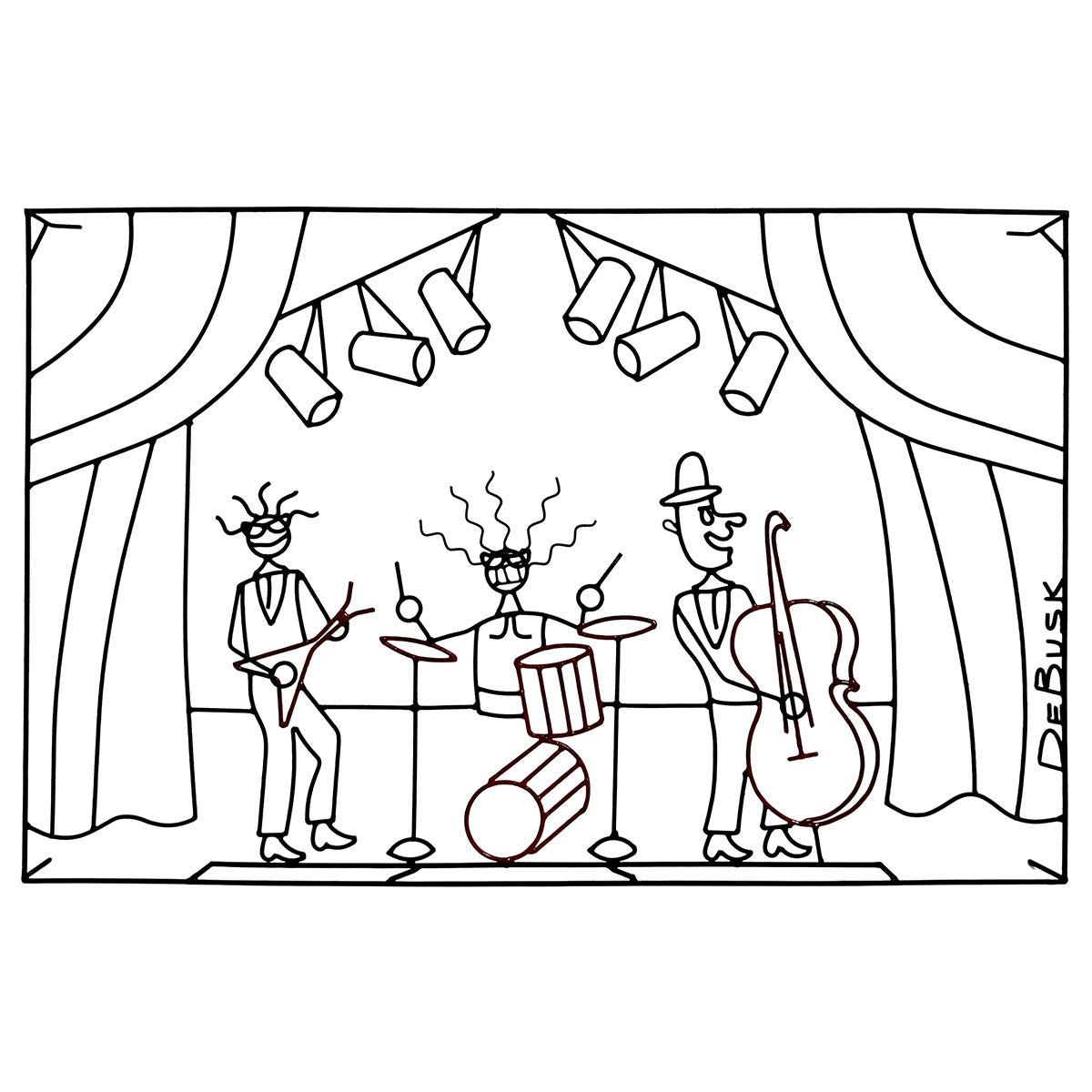 "Jazz Trio" Signed