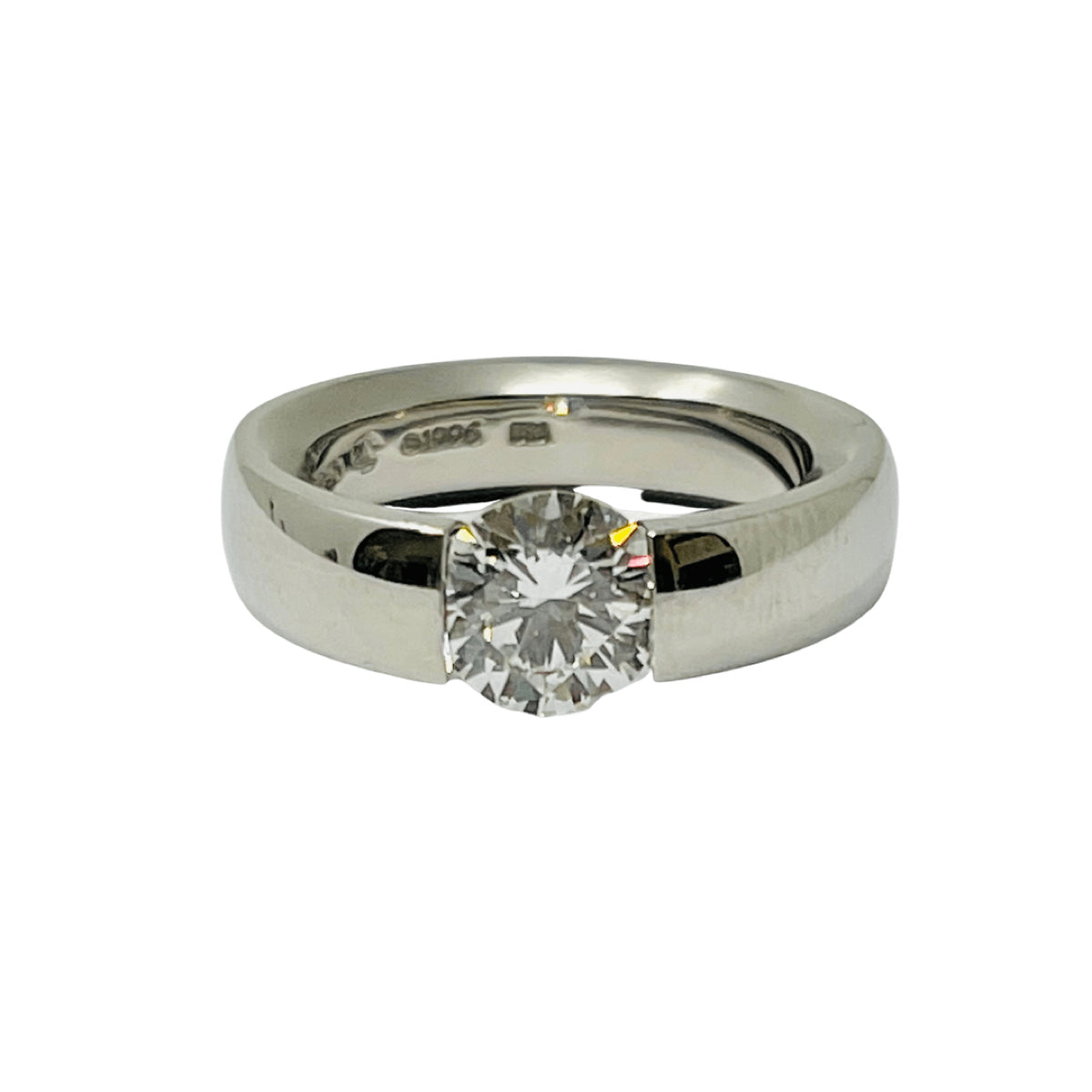 Platinum Solitaire Ring with 1.28ct Diamonds