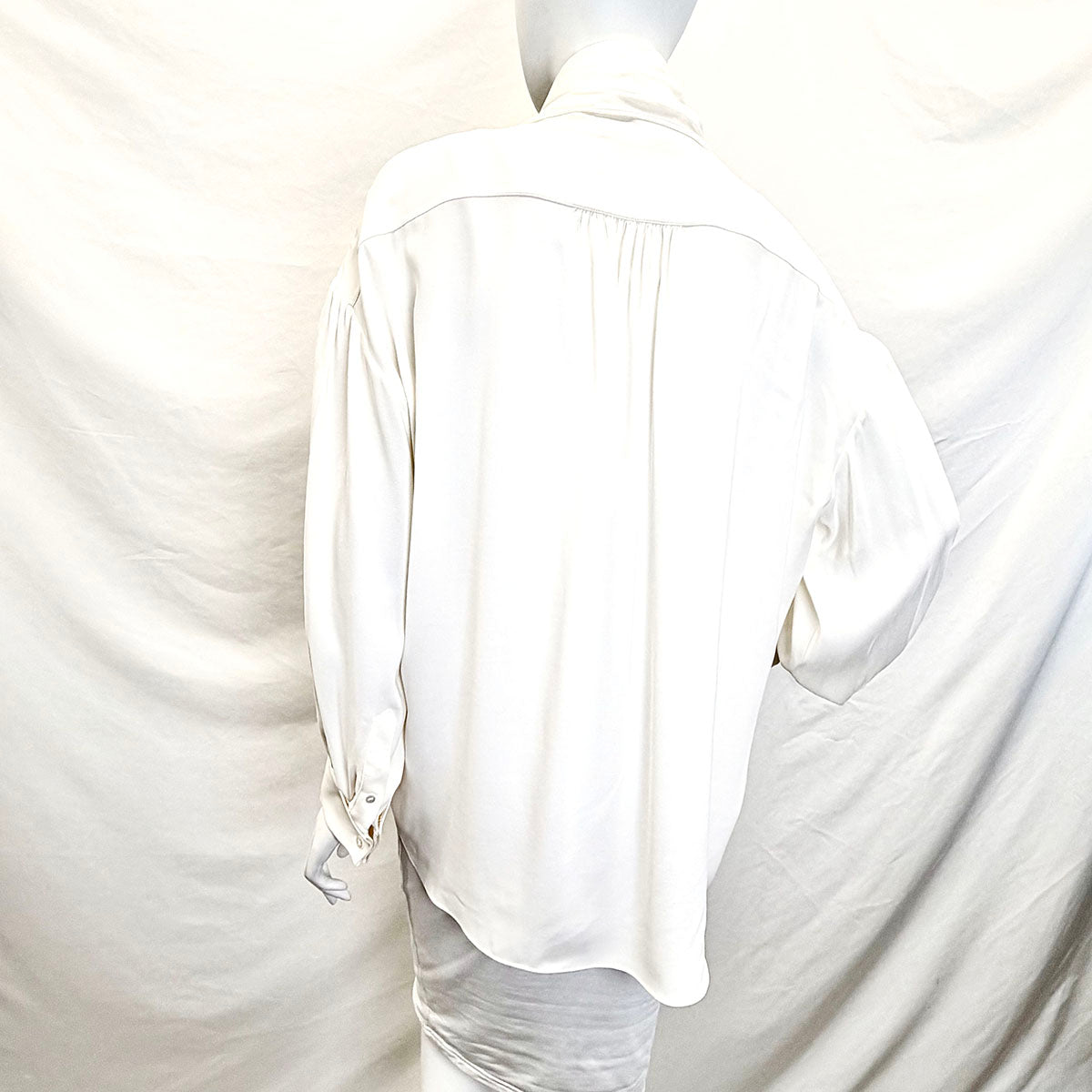 The Row Long Sleeve Silk Blouse