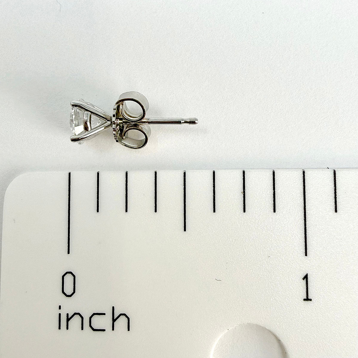 14K White Lab Grown Diamond Stud Earrings
