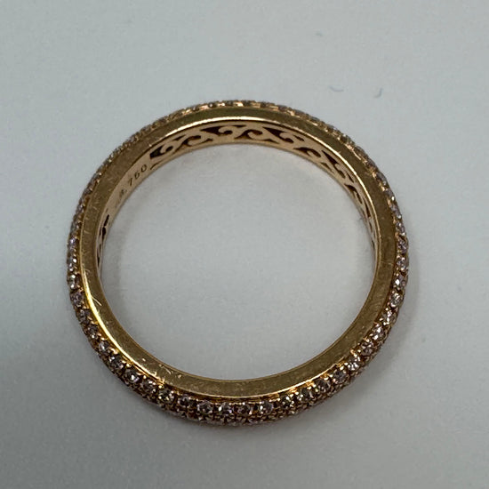 Wegganman 18K Rose Gold Pave Diamond Band