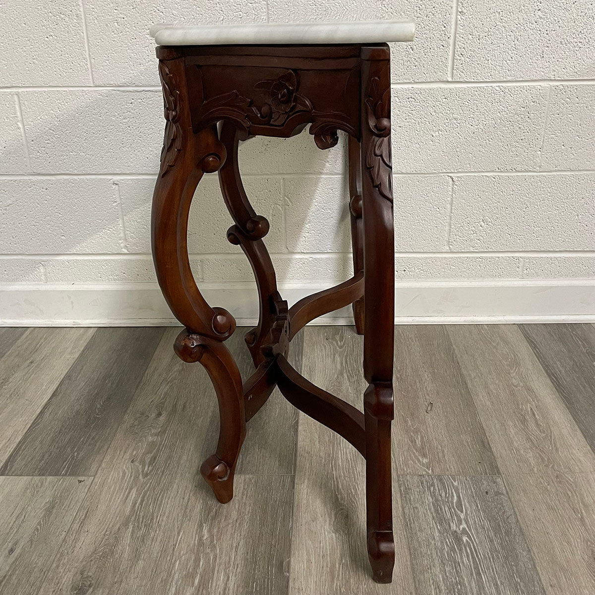 White Marble Top Console