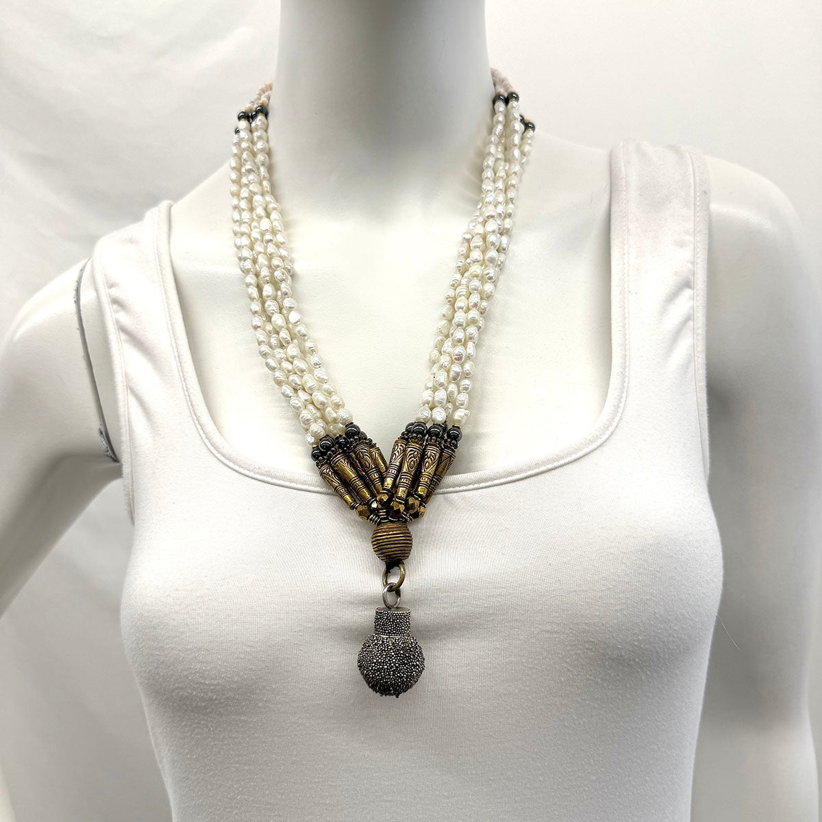 Masha Archer Pearl Necklace
