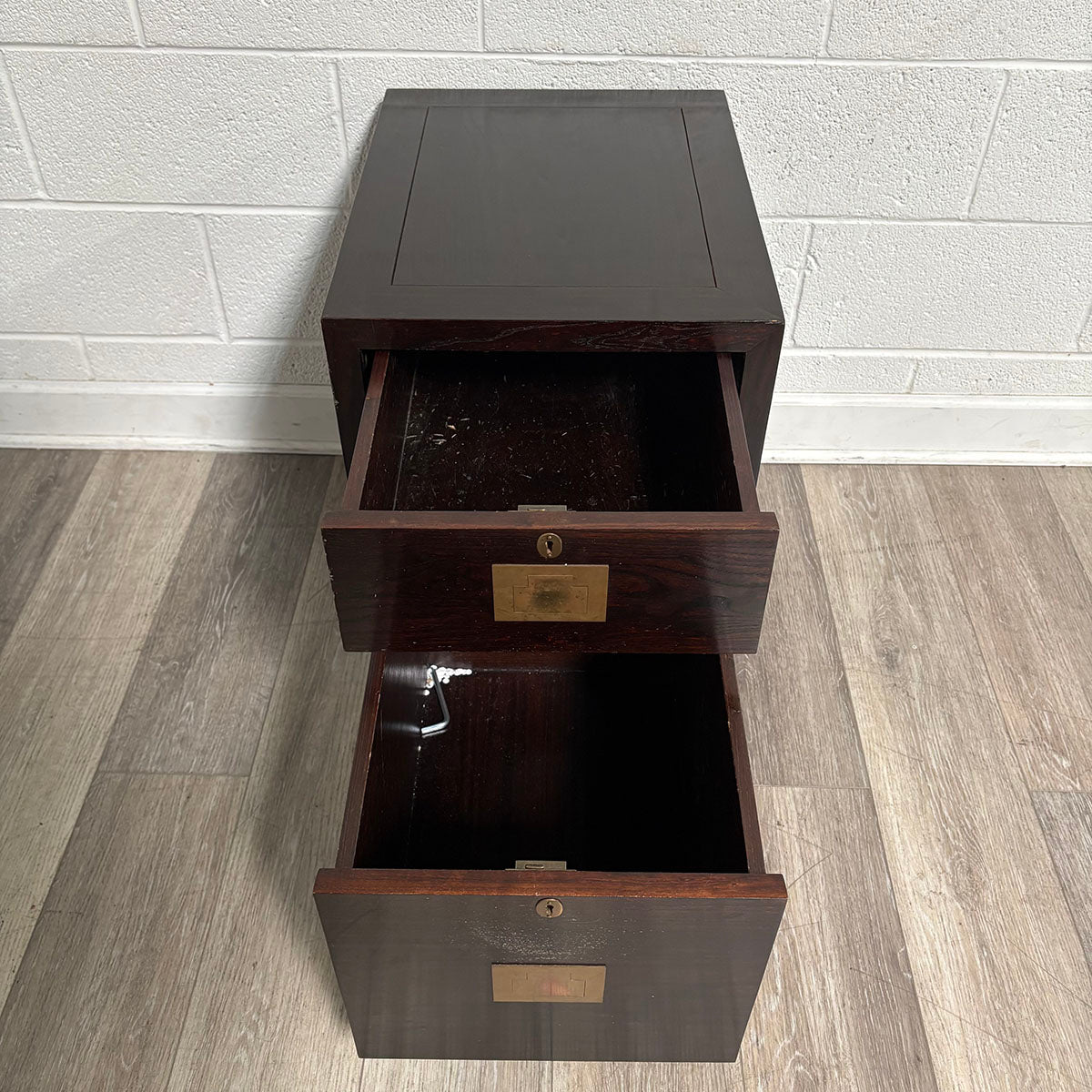 Wood 2-Drawer End Table
