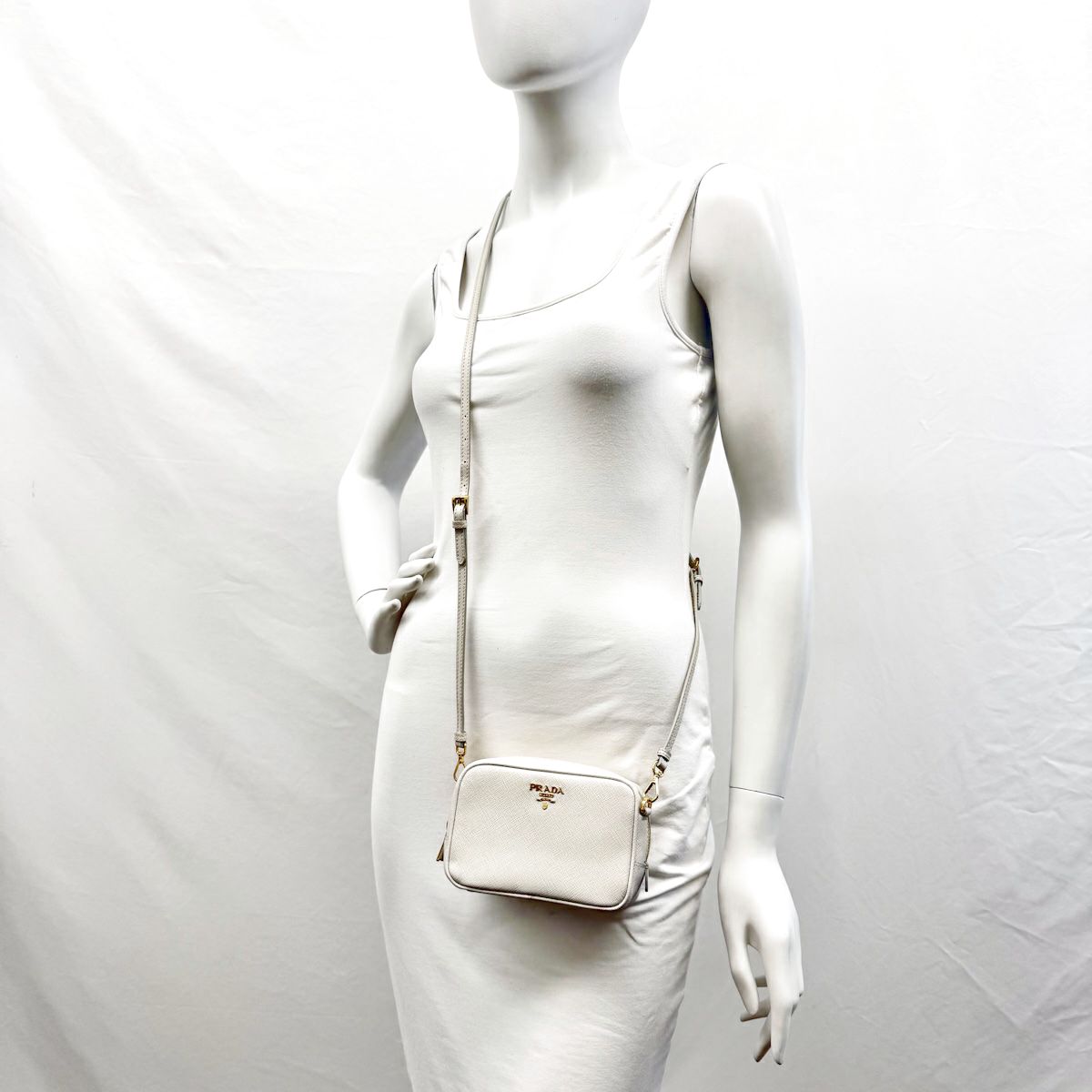 Prada Zip Leather Camera Bag