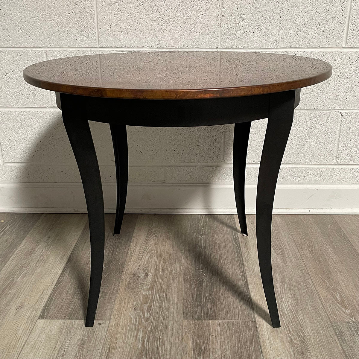 Stone/Metal Round Mottled End Table