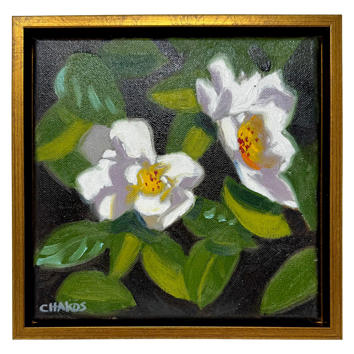 "White Gardenias" Painting Signed