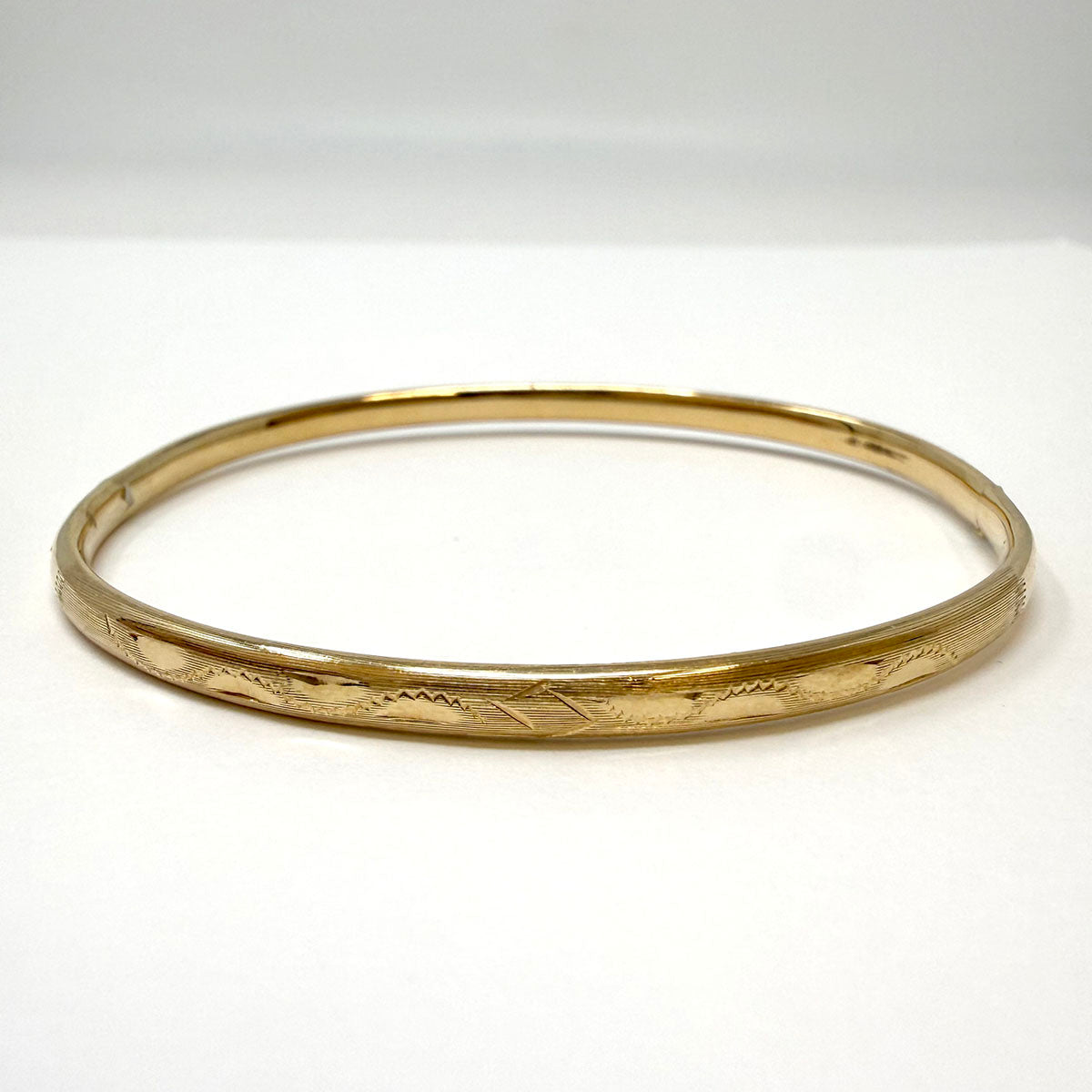 14K Gold Hinged Bracelet