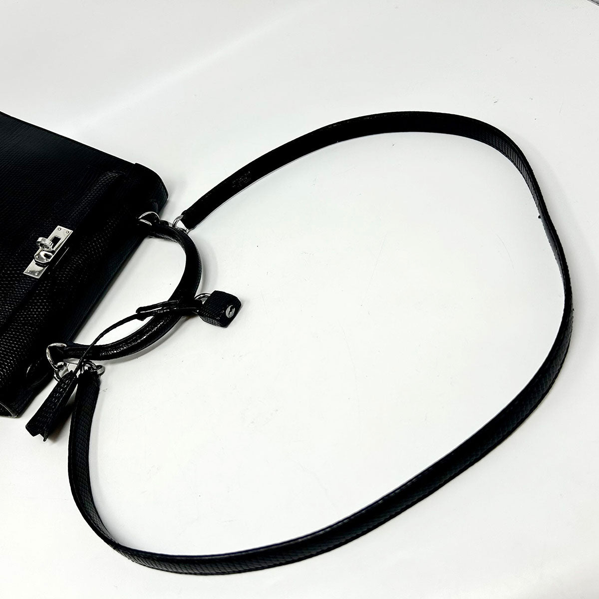 Hermes Lizard Kelly Handle Bag