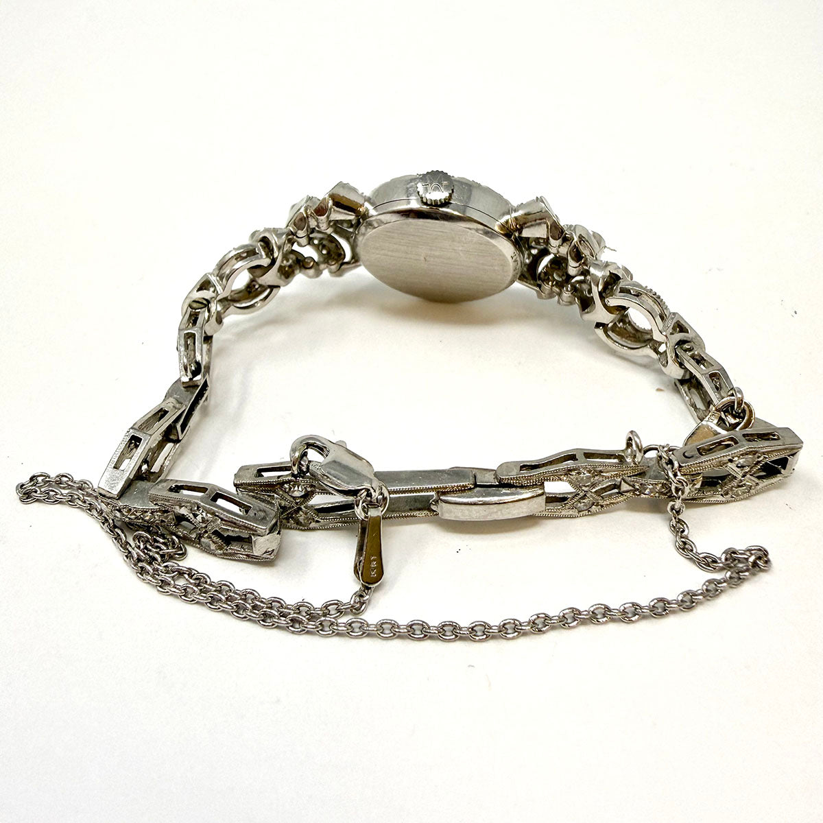 Hamilton Vintage Platinum Bracelet Watch with Diamonds