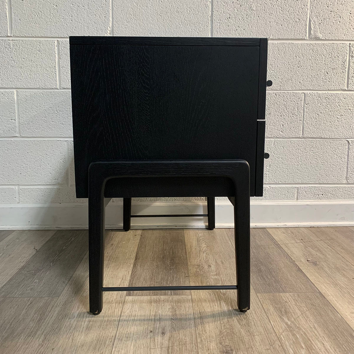 Wood Nightstand with Two Drawers