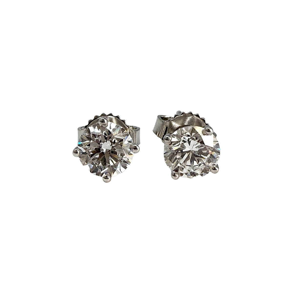 14K White Lab Grown Diamond Stud Earrings