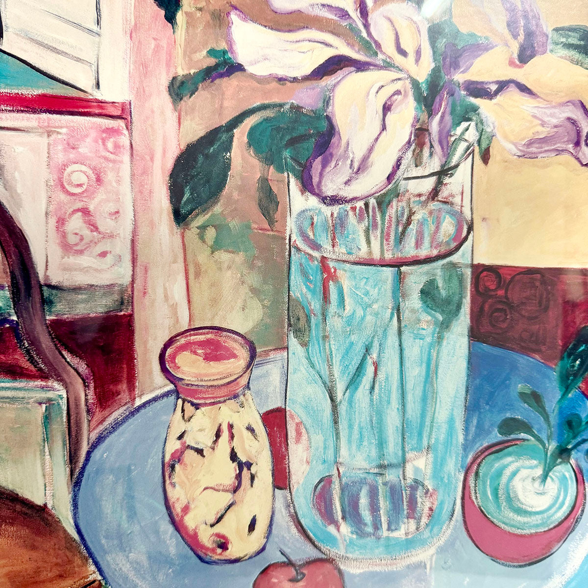 Still Life Print with Flowers & Chair
