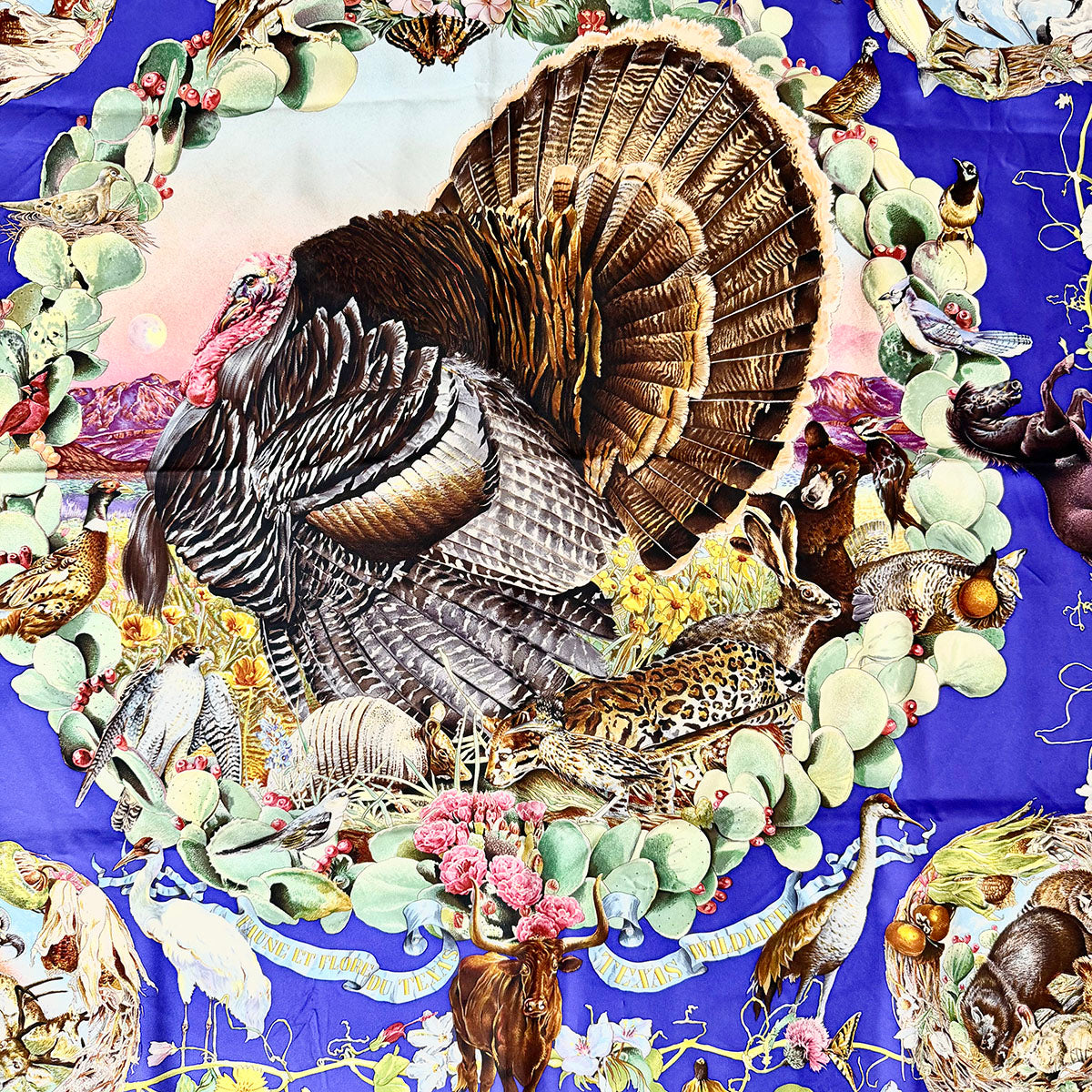 Hermes " Faune Et Flore Du Texas" Scarf