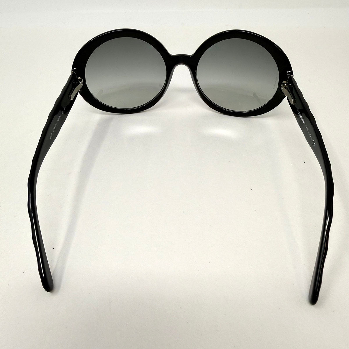 Chanel Round Black Oversized Tinted Sunglasses